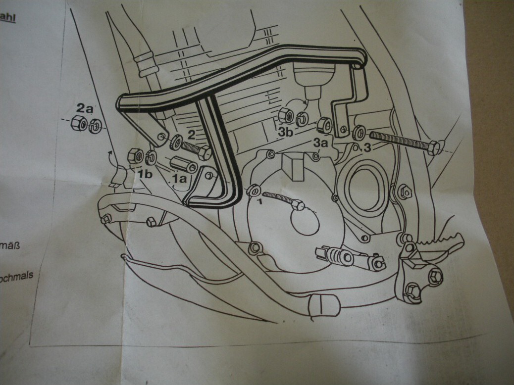 Aftermarket crash bars to fit the Suzuki DR350.