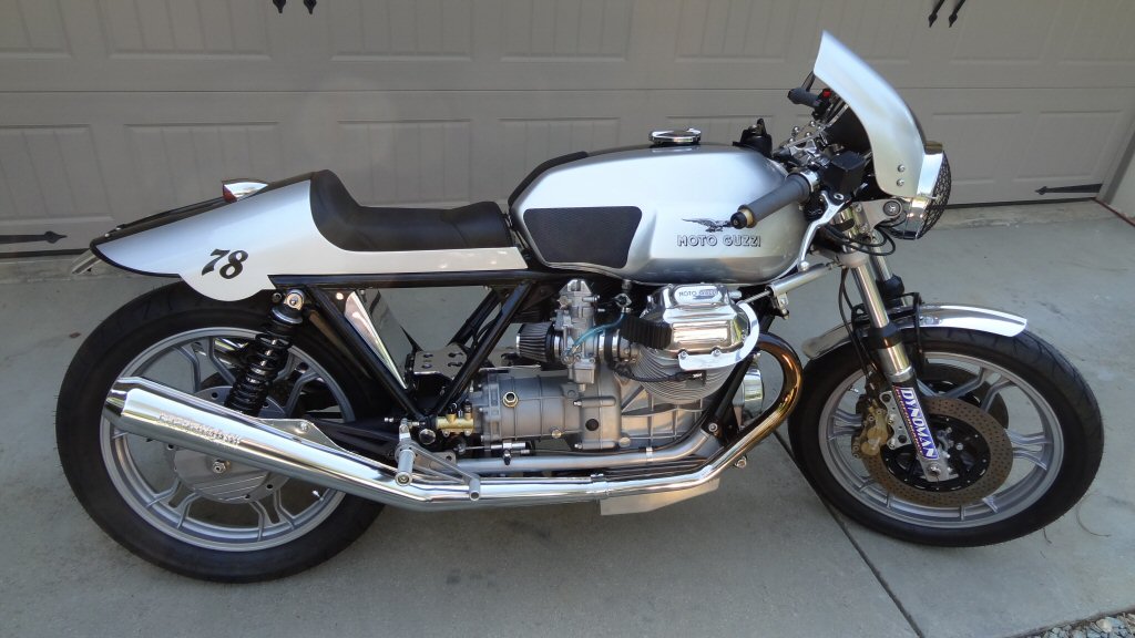 Eric's fantastic custom Moto Guzzi.