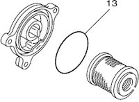 O-ring to seal the oil filter cover to the crankcase (YPN# 93210-54175)