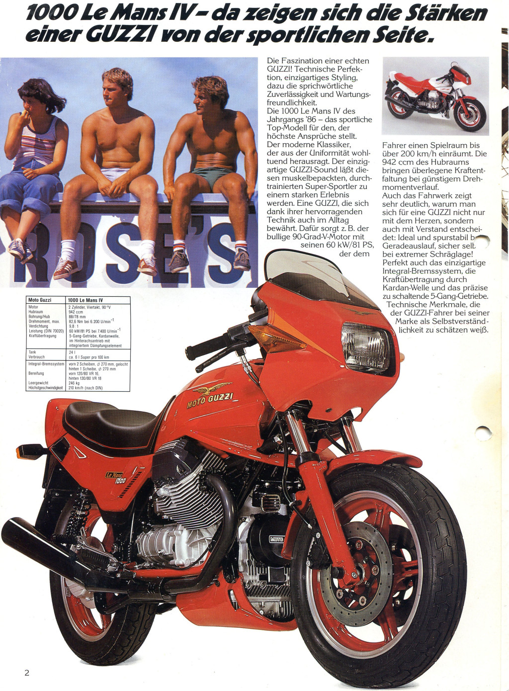 Advertisement - Moto Guzzi Le Mans 1000 IV