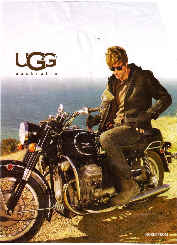 Moto Guzzi advertisement: Nordstrom advertisement for UGG found in Vanity Fair 2010 August.