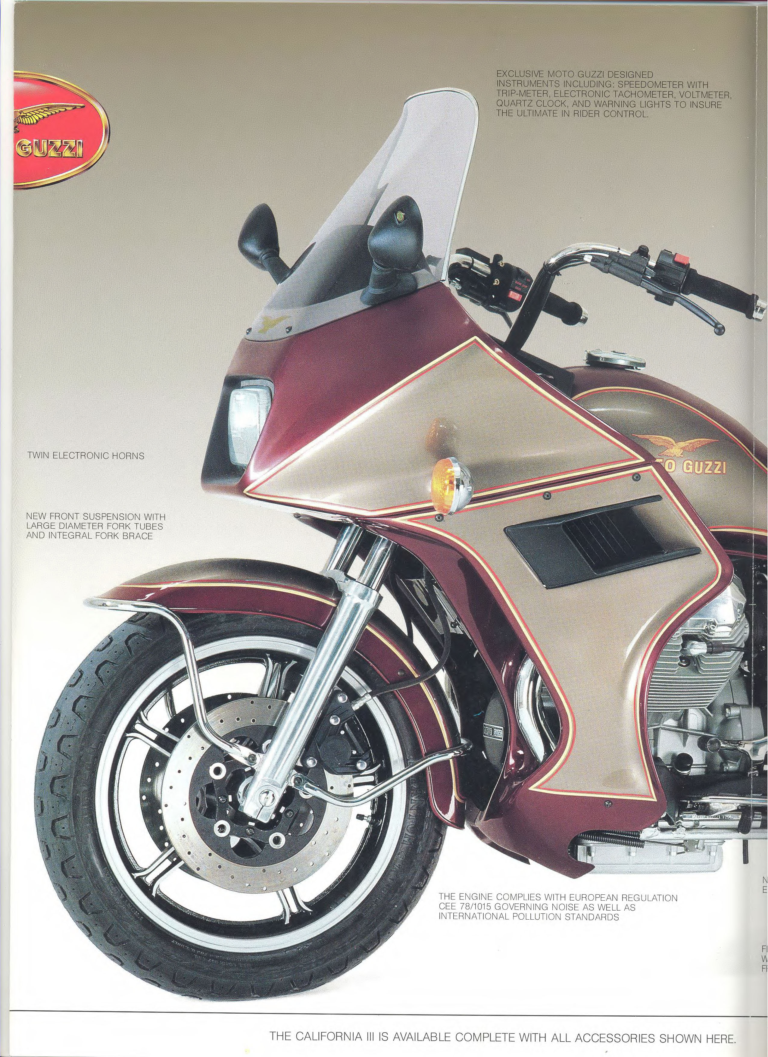 Moto Guzzi factory brochure: California III Full Fairing