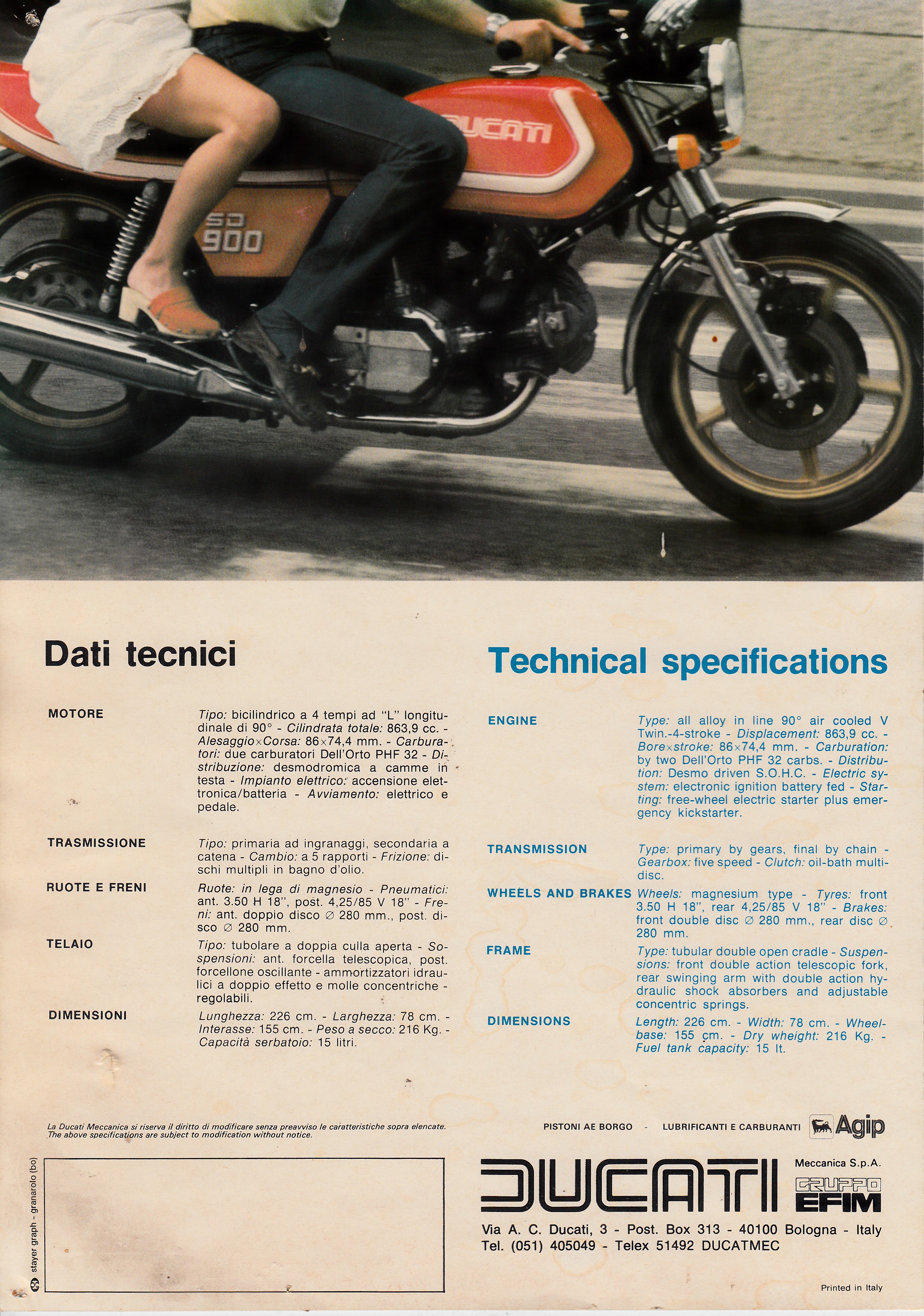 Brochure - Ducati 900 SD Darmah