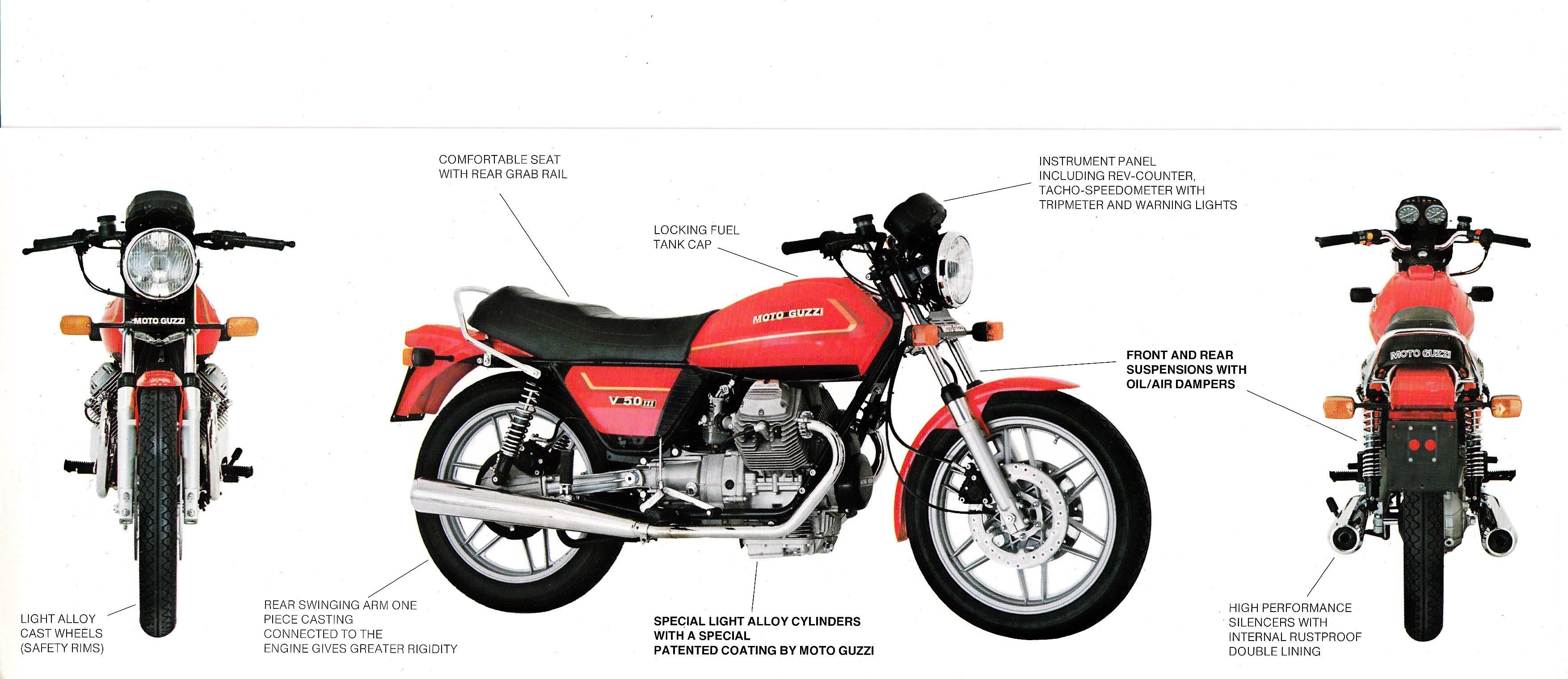 Brochure - Moto Guzzi V50 III (folded style brochure)