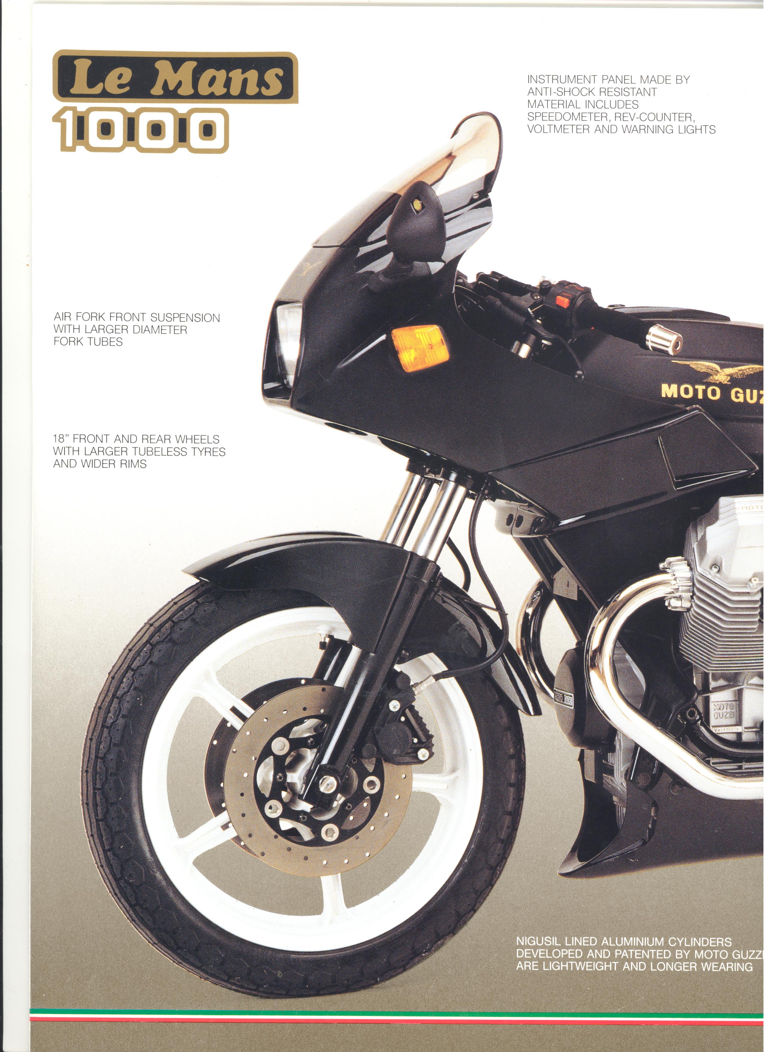 Moto Guzzi factory brochure: Le Mans 1000