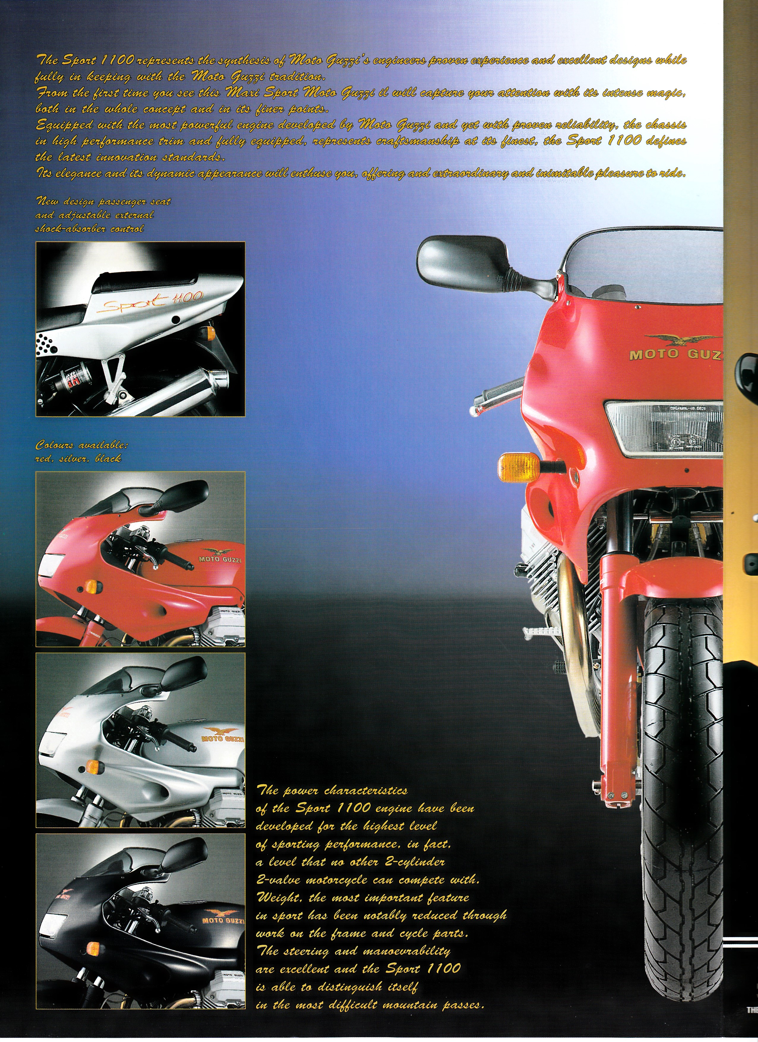 Moto Guzzi factory brochure: Sport 1100