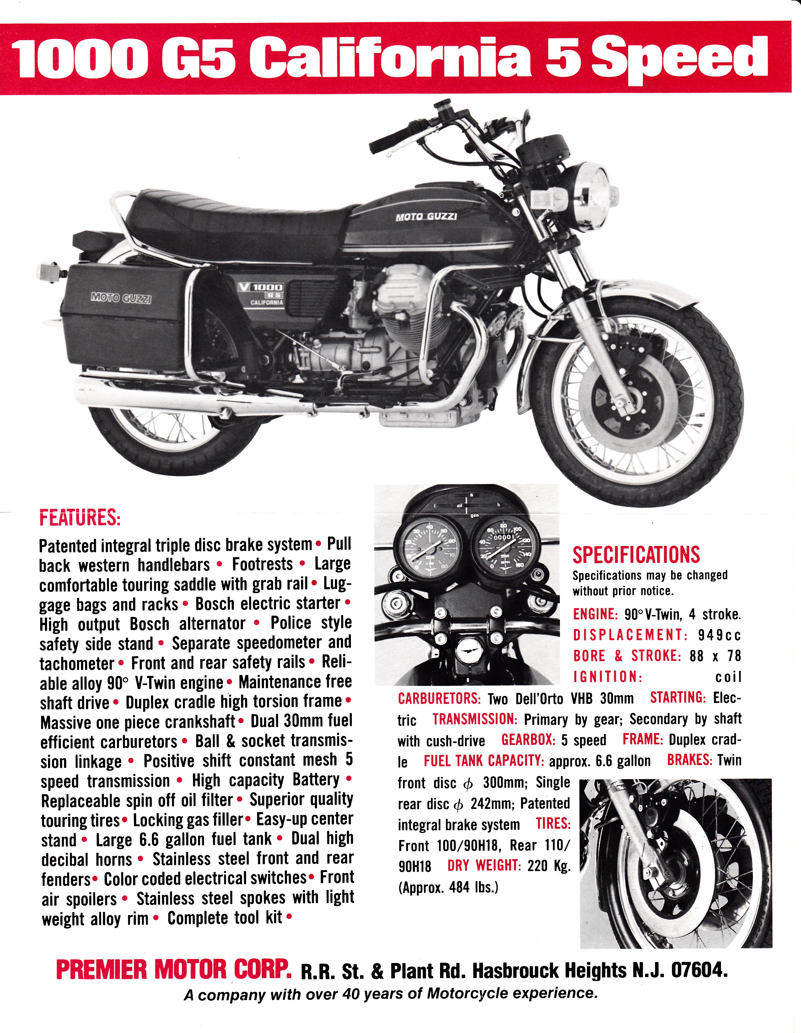 Brochure - Moto Guzzi V1000 G5 California