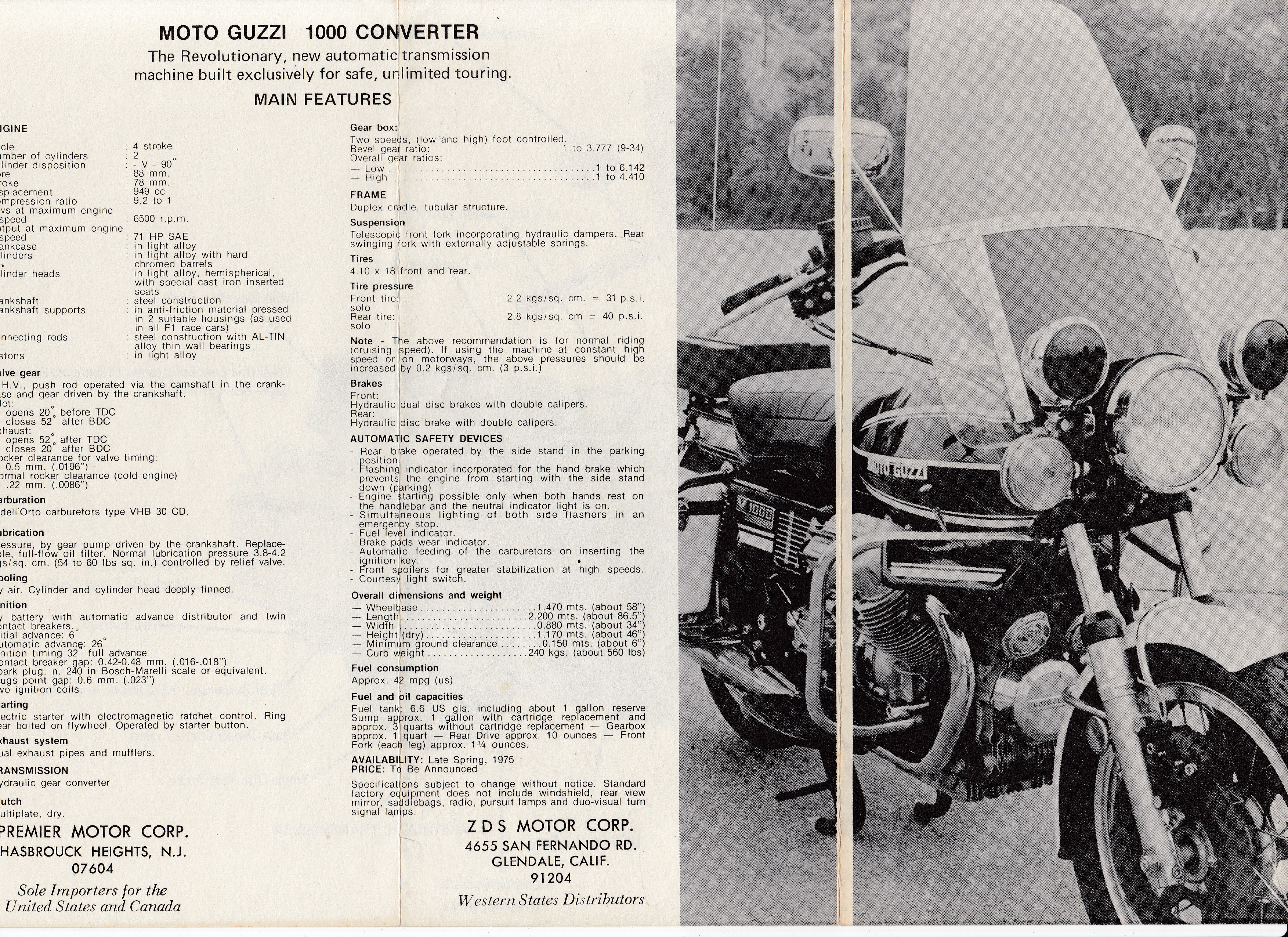 Brochure - Moto Guzzi V1000 I-Convert