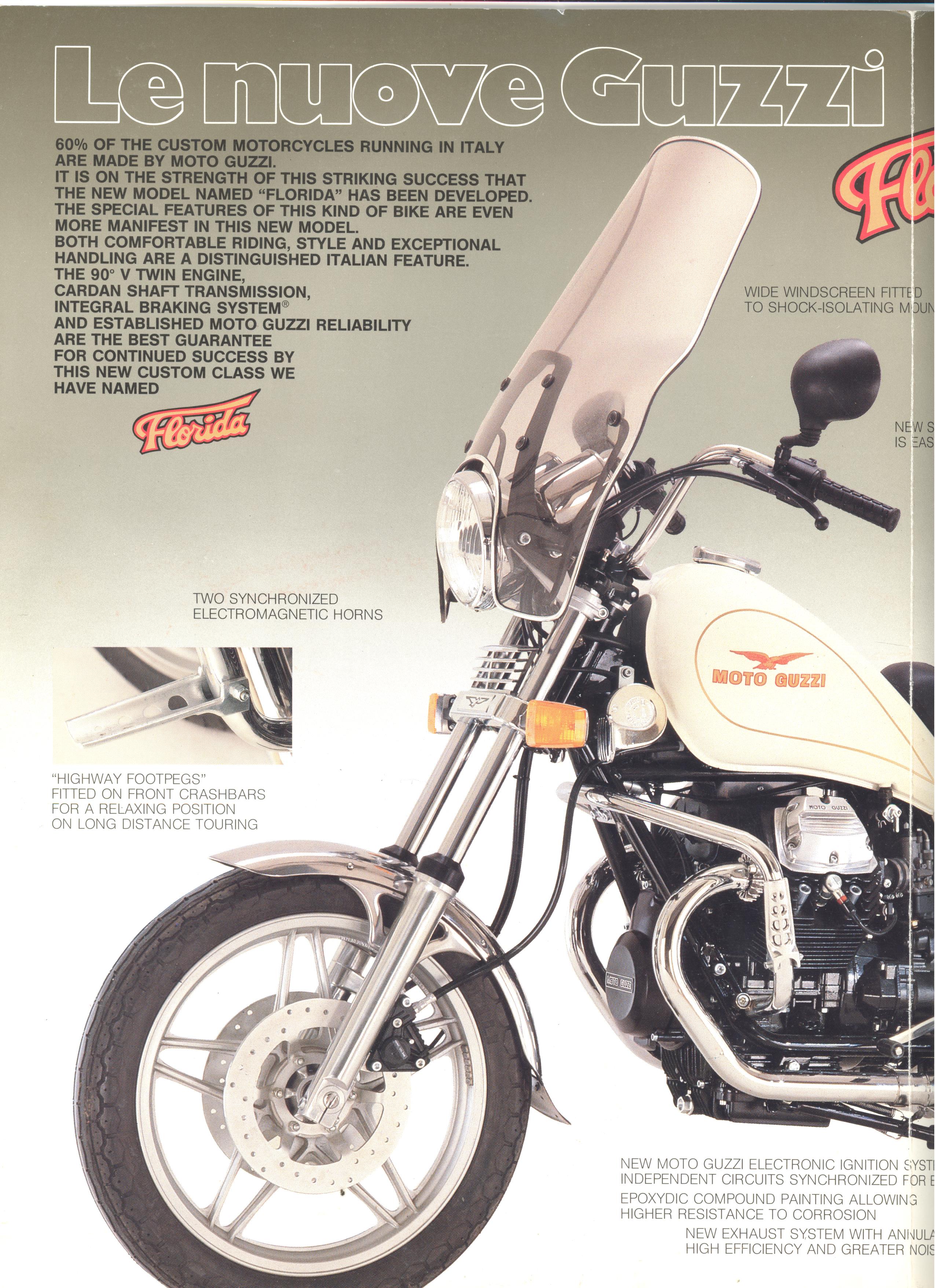 Moto Guzzi factory brochure: V65 Florida