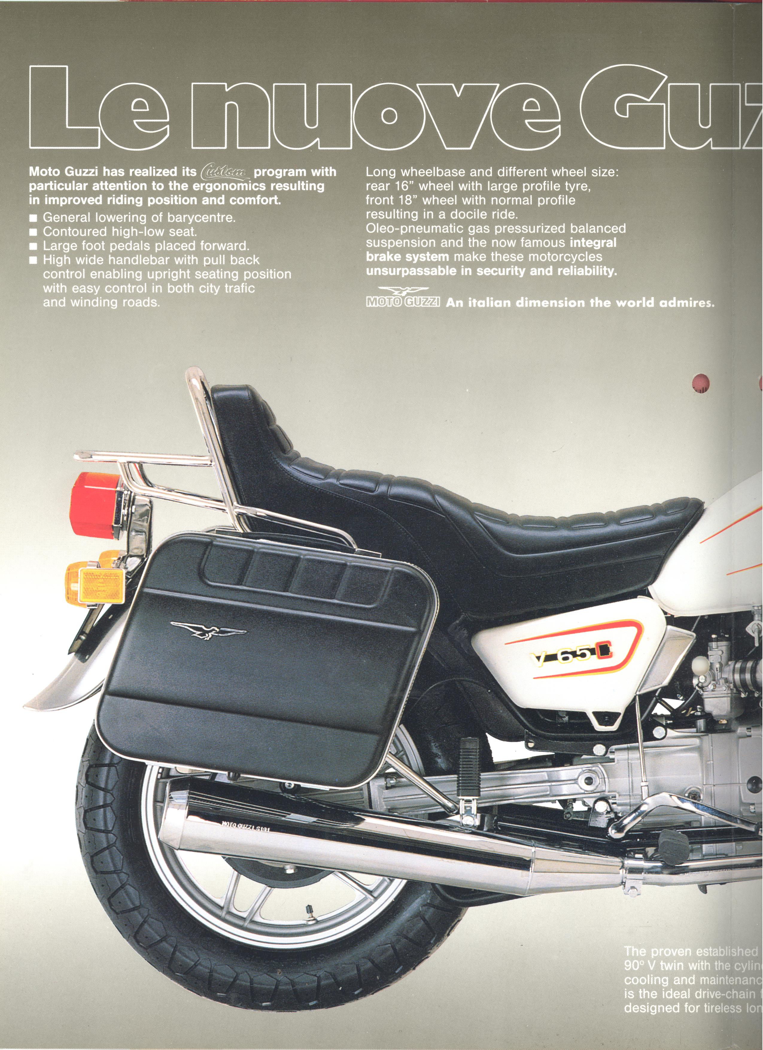 Moto Guzzi factory brochure: V65C