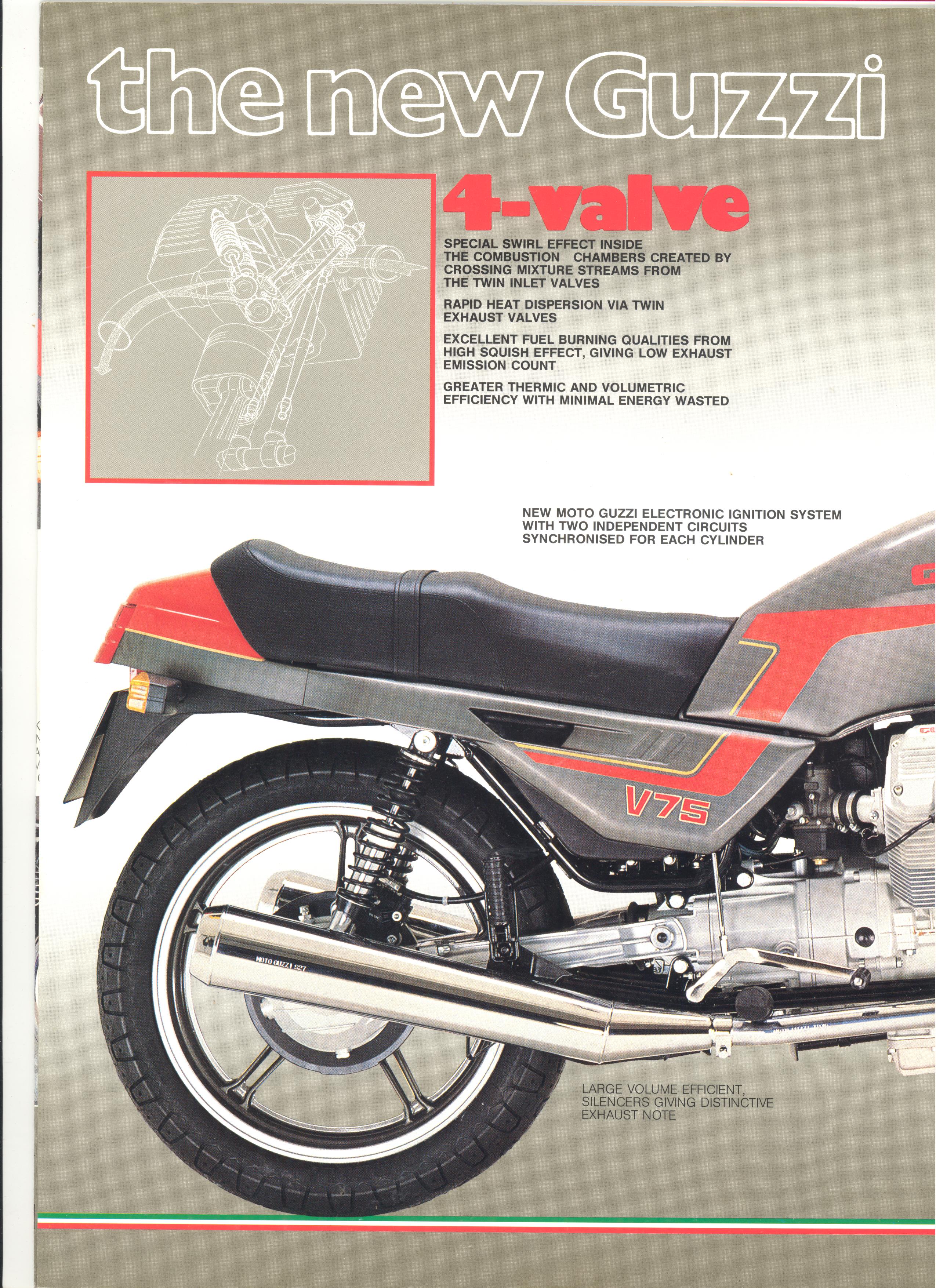 Moto Guzzi factory brochure: V75