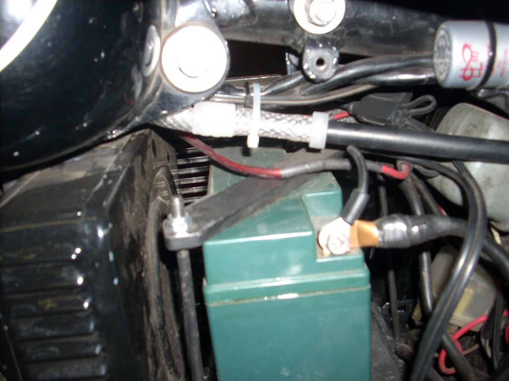 Bunn Breather installed on a Moto Guzzi Eldorado.