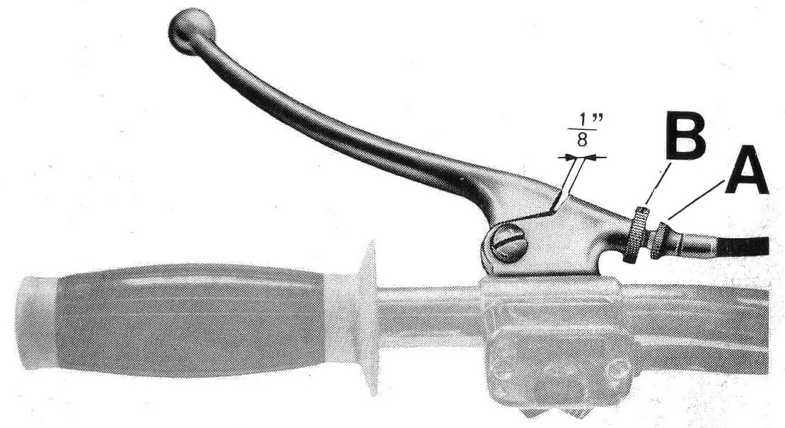 Handlebar lever adjustment and free play on a Moto Guzzi V700.