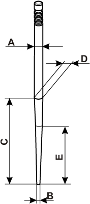 PHBG carburetor slide needle.