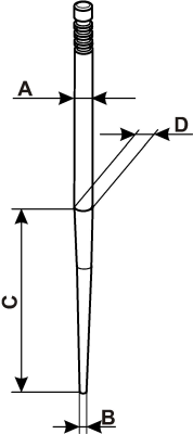 PHBH carburetor slide needle.