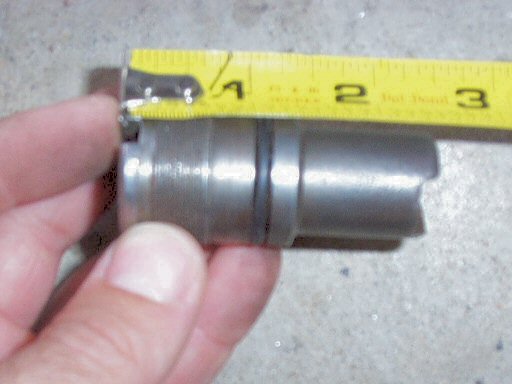 Disc brake fork top nut and tube sleeve for Moto Guzzi 850 GT, 850 GT California, Eldorado, and 850 California Police motorcycles fitted with a disc front brake.