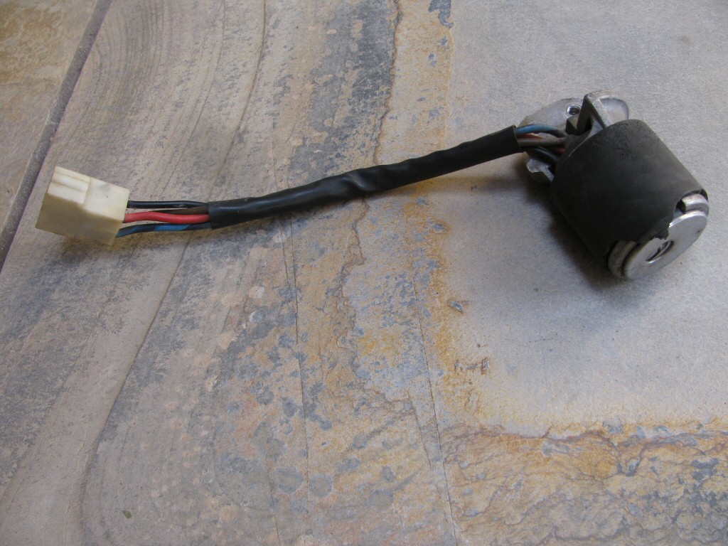 Ignition switch used on the Moto Guzzi 850 T.