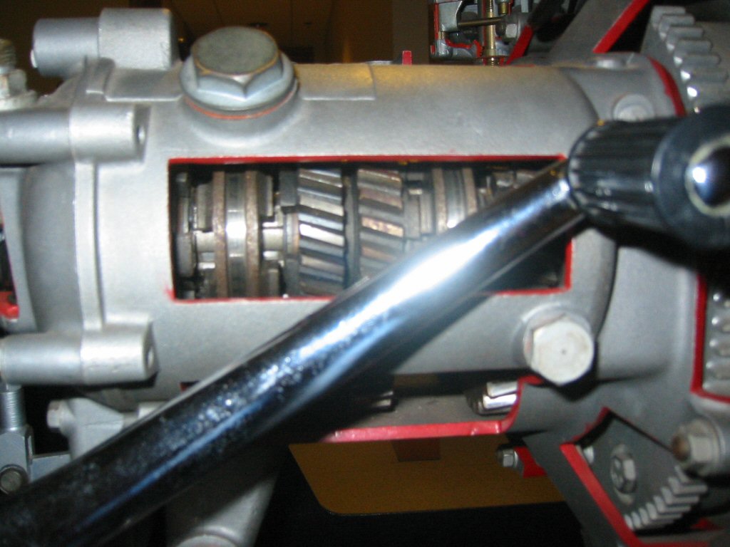 Internal cut-away images of a Moto Guzzi V700.