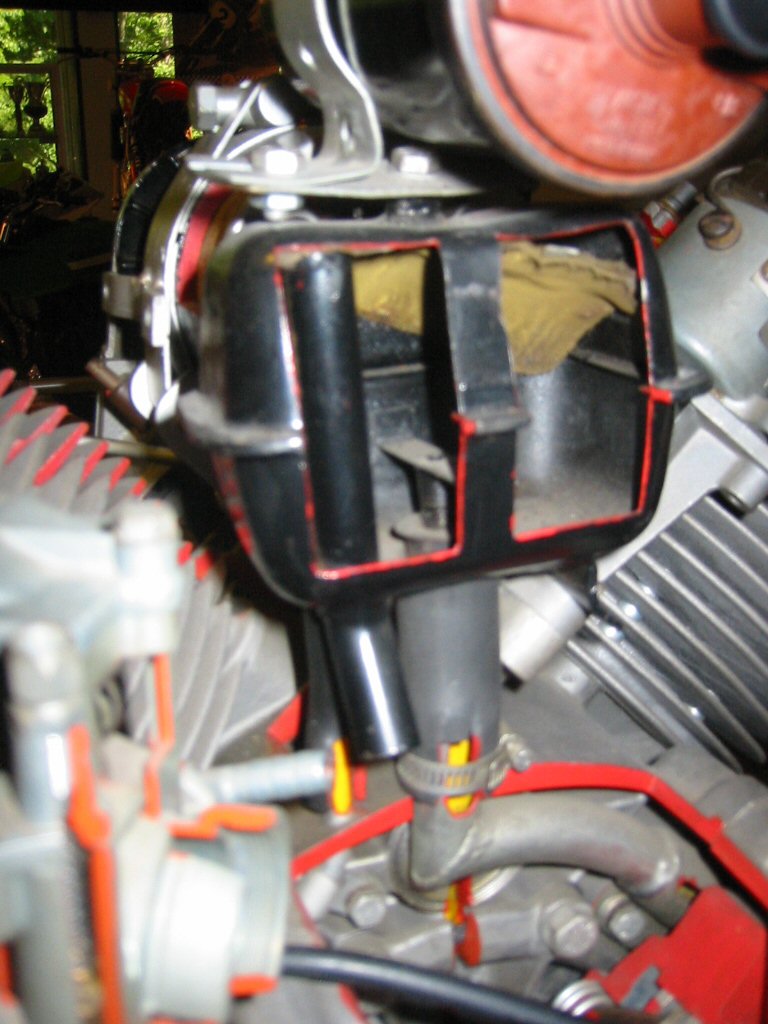 Internal cut-away images of a Moto Guzzi V700.