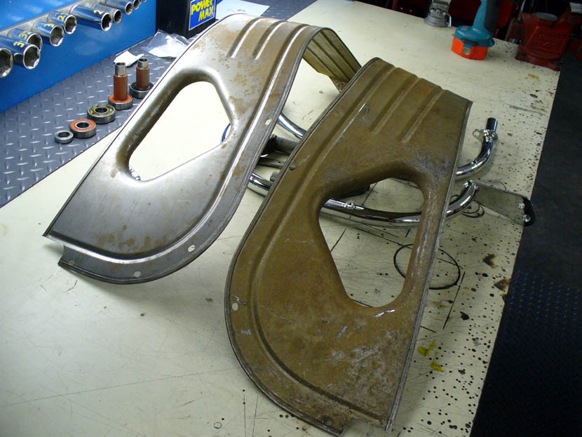 Leg shields as originally fitted to the Moto Guzzi V700.