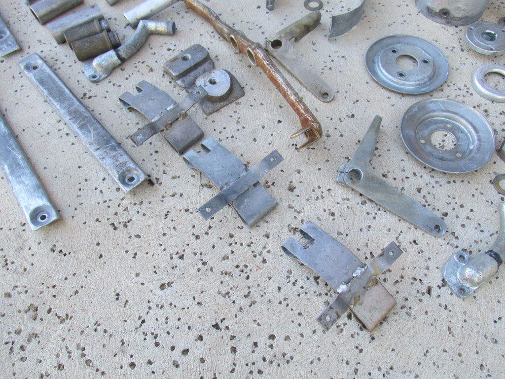 Parts to be zinc plated.