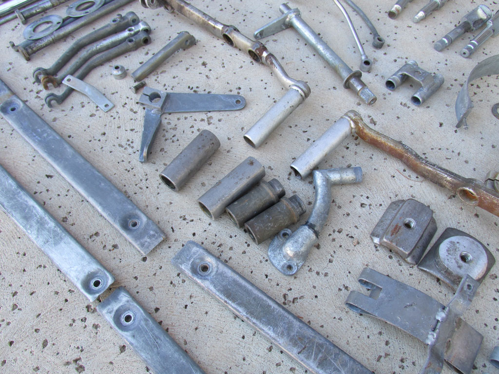 Parts to be zinc plated.