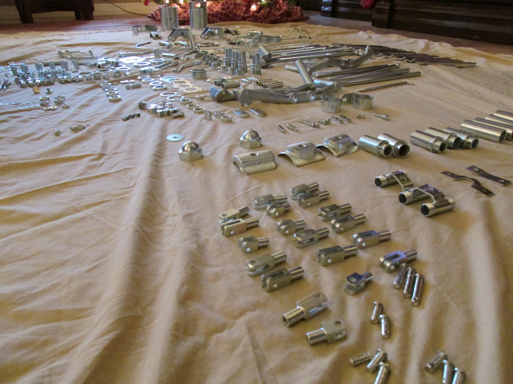 Parts that were zinc plated.