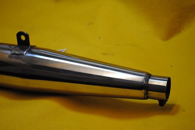 Original torpedo / cigar mufflers made by Armour Motor Products