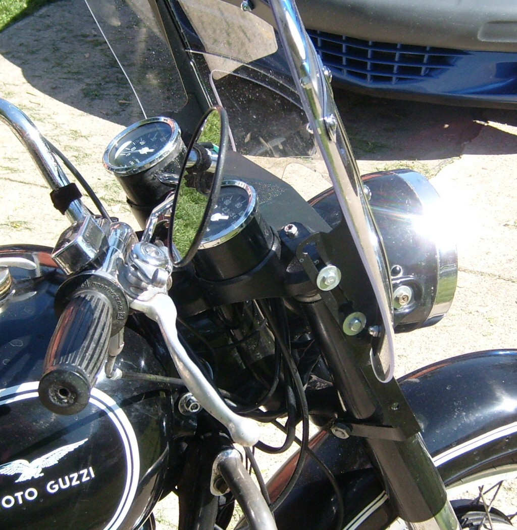 Fitting National Cycle part number N2211 windshield to a Moto Guzzi Eldorado.