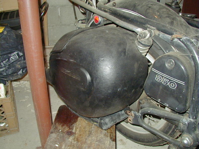 Enduro saddlebags for a Moto Guzzi.