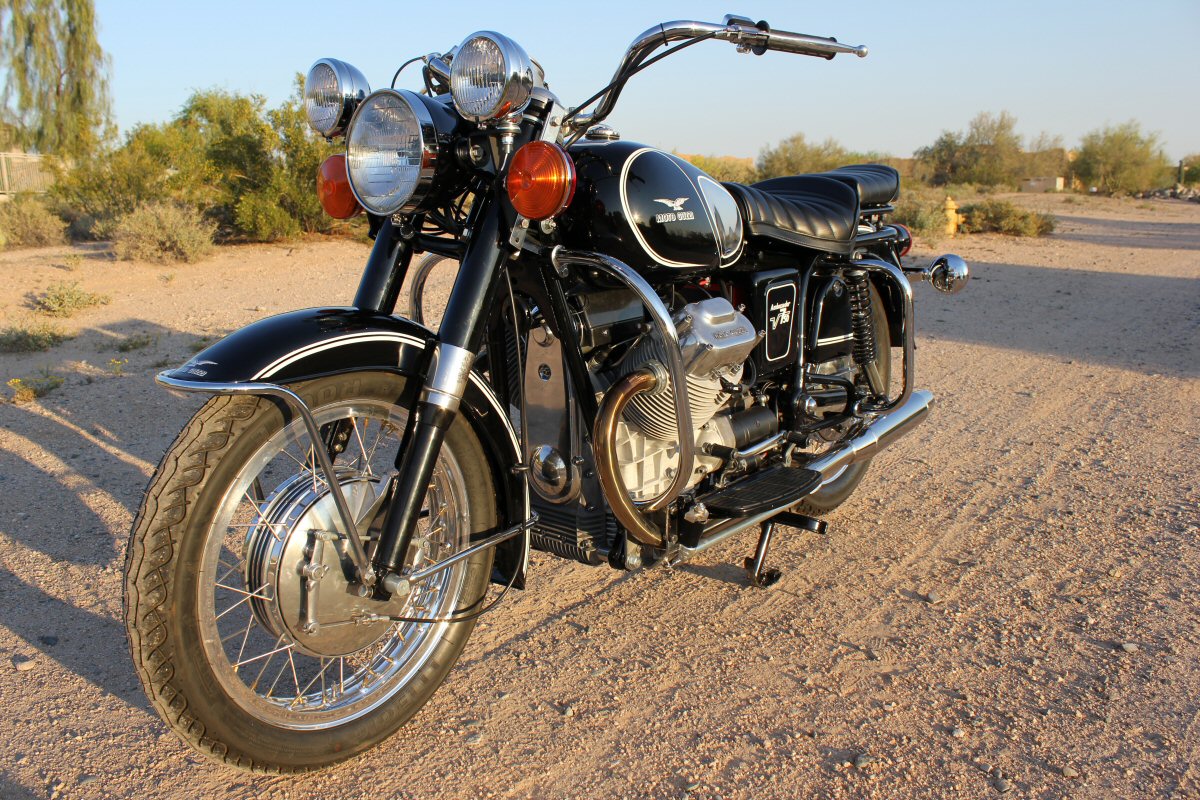 Shawn Lamb's and Jack Chew's Moto Guzzi.