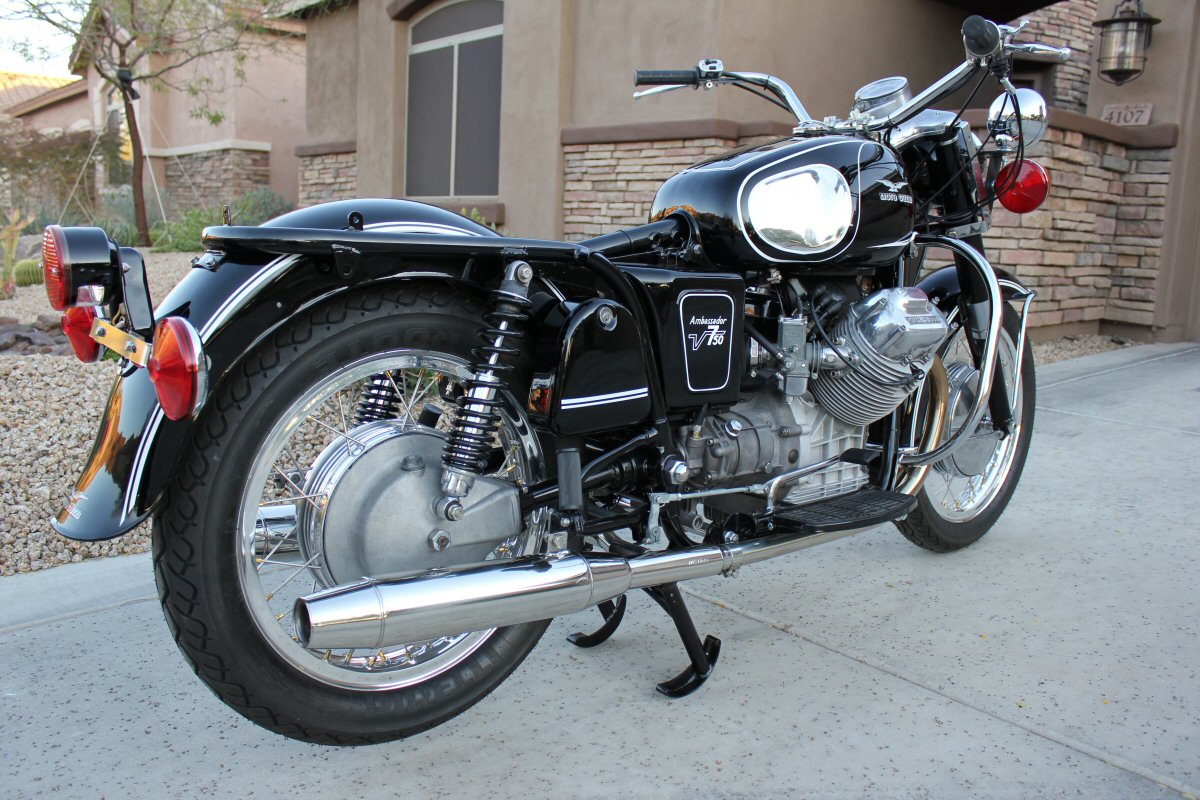 Shawn Lamb's and Jack Chew's Moto Guzzi.