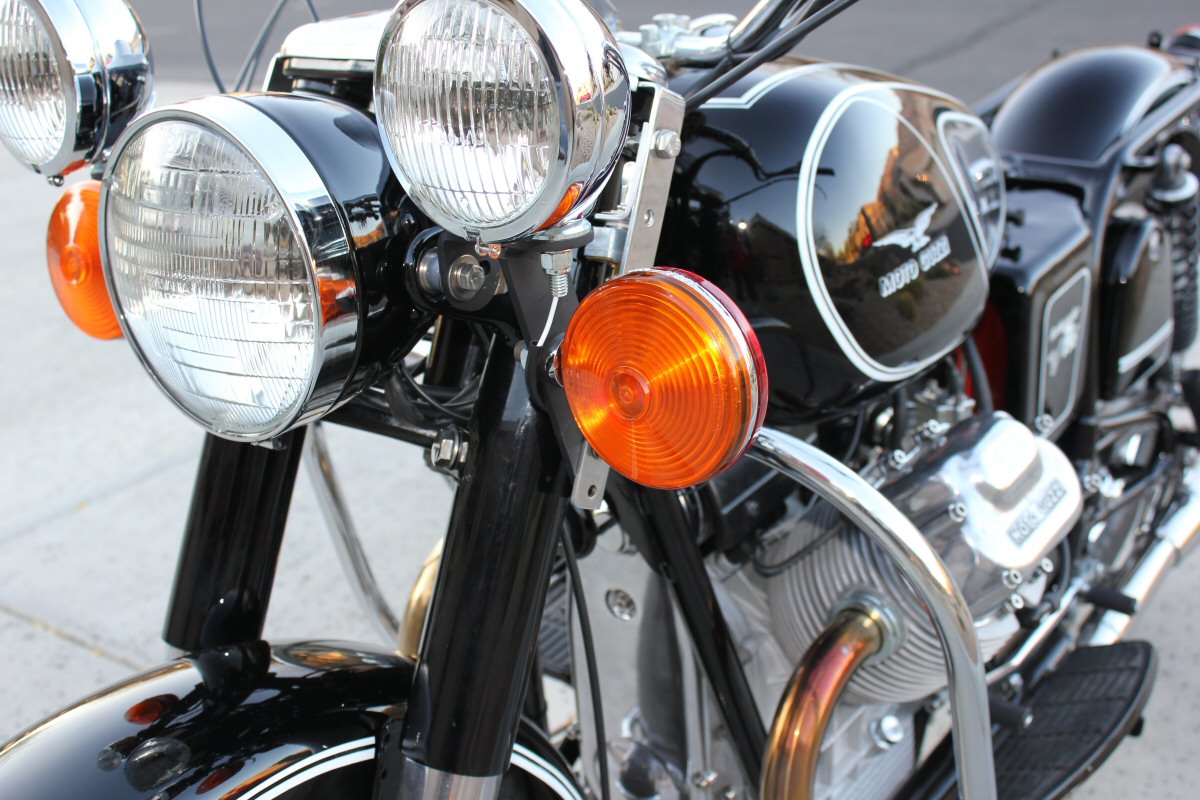 Shawn Lamb's and Jack Chew's Moto Guzzi.