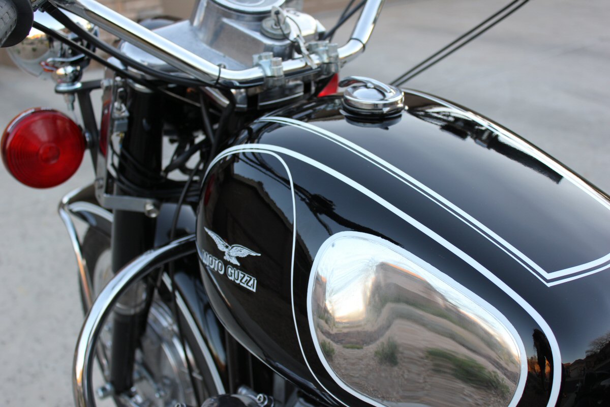 Shawn Lamb's and Jack Chew's Moto Guzzi.