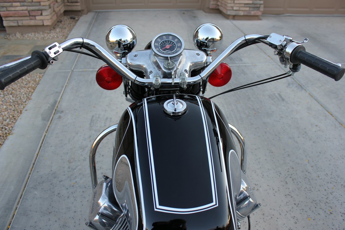 Shawn Lamb's and Jack Chew's Moto Guzzi.