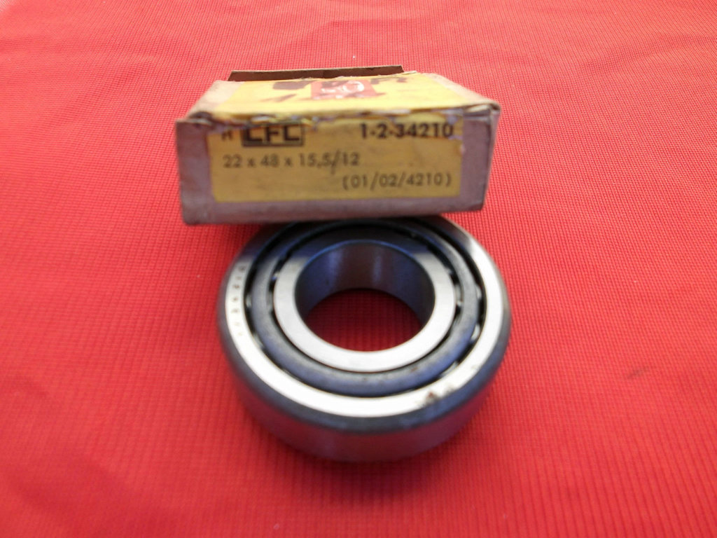 Original RIV 01-02-4210 Wheel bearing used on the two leading shoe Moto Guzzi V700, V7 Special, Ambassador, 850 GT, 850 GT California, Eldorado, and 850 California Police models.