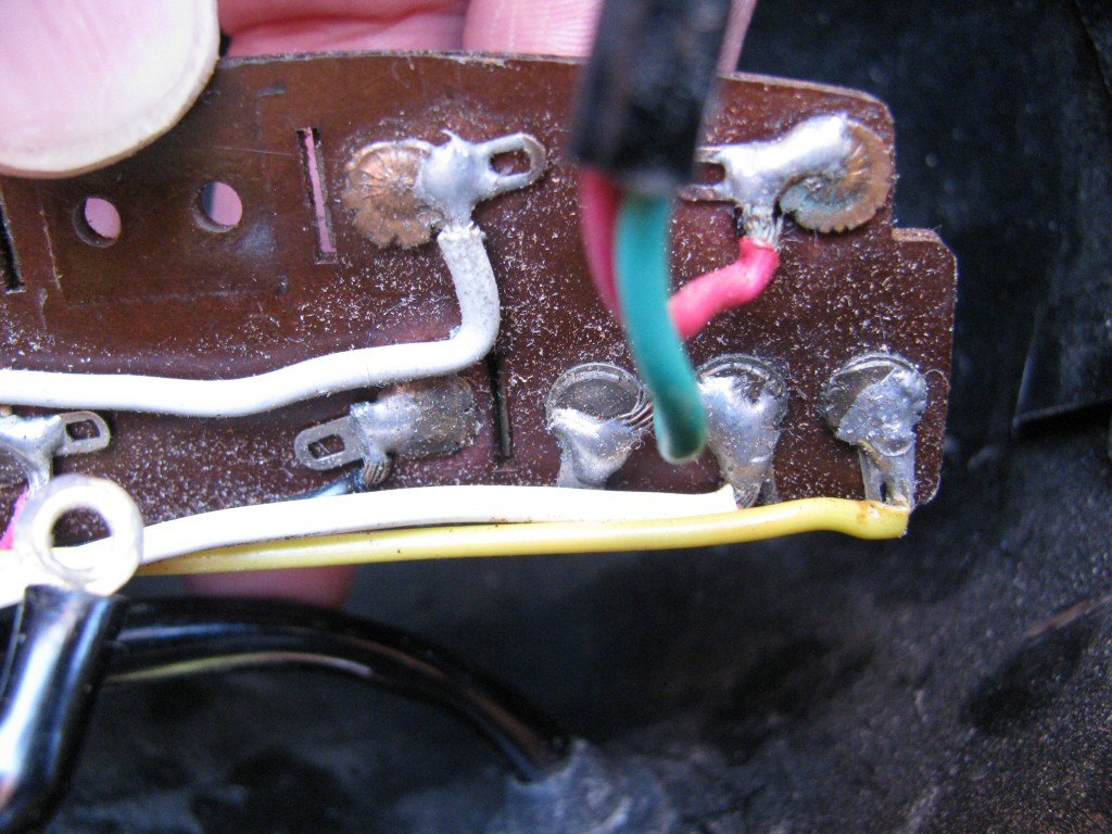 Soldered connections on the back side of the distribution panel, as fit to a Moto Guzzi Astore.