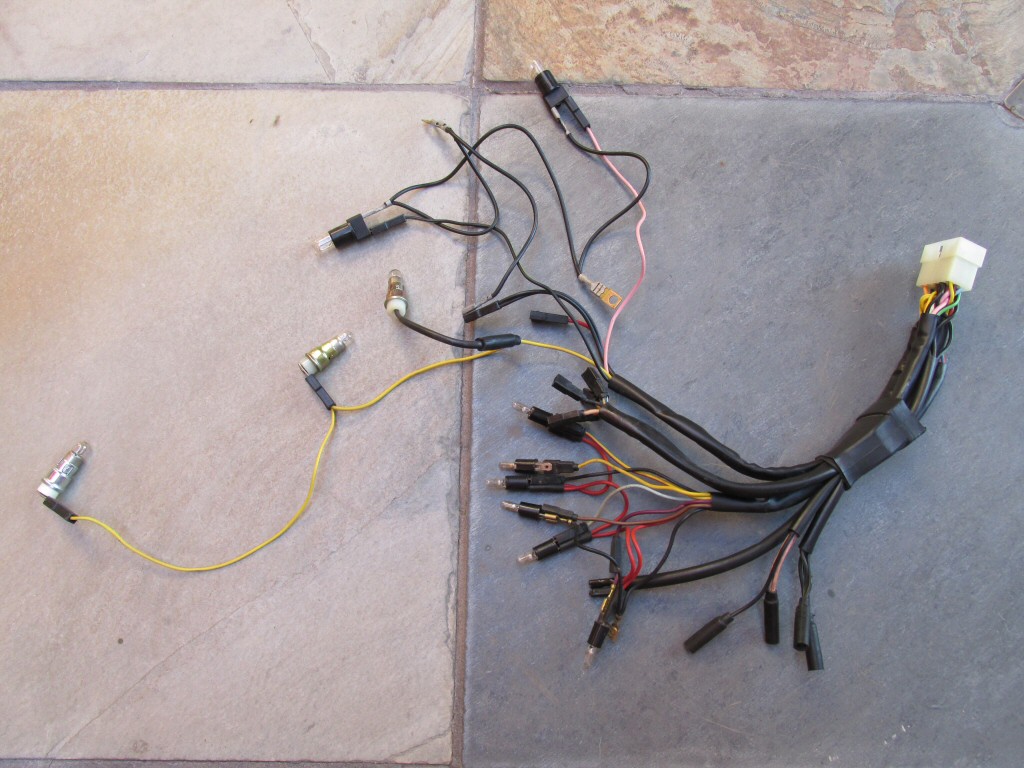 Dash wiring for a 1985 Moto Guzzi Le Mans 1000 (MG# 28747261).