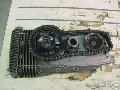 Engine timing cover and gears, Moto Guzzi photo archive of parts